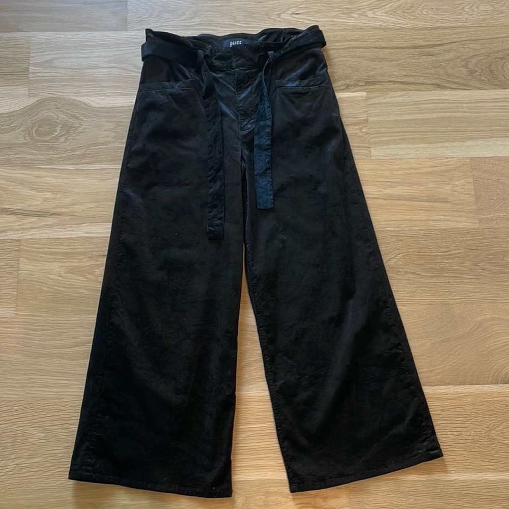 Paige Paperbag Trouser/Wide Leg Corduroy Pants